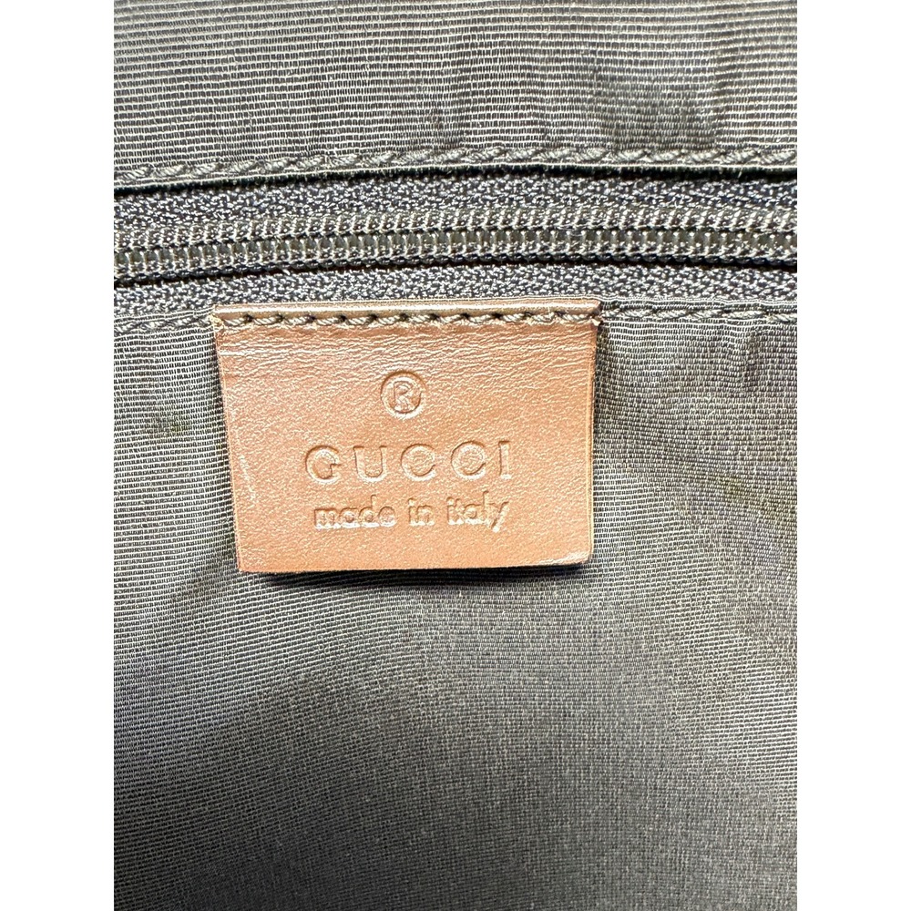 Gucci GG Monogram Canvas Shoulder Bag Brown Leather Vintage Y2K Tote - Picture 3 of 11